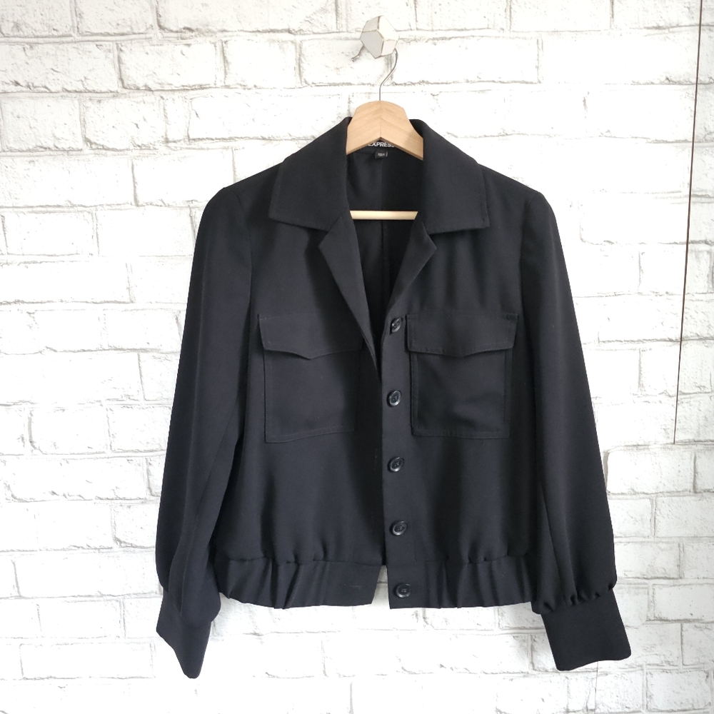 ☆ EXPRESS Black Bomber Jacket, XS